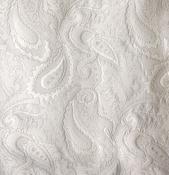 Ivory/Silver Paisley Brocade