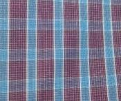Teal &amp; purple check shirting cotton image