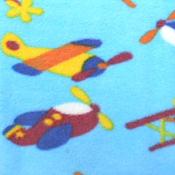 Blue planes polar fleece