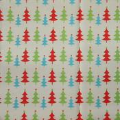 Christmas trees on white cotton image