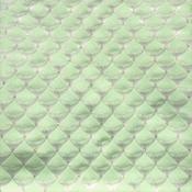 Spring green &amp; silver diamond brocade image