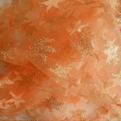 Gold star on orange net image