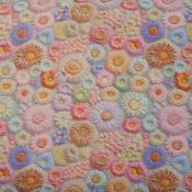 Multi floral embroidered cotton print