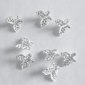 Button – Diamante silver butterfly image