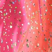 Pink/orange wave lycra with holo gold splashes image