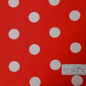 White spot on red cotton poplin image