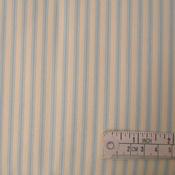 Soft blue stripes on ivory cotton poplin image