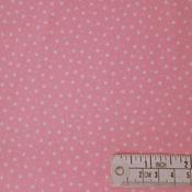Ivory stars on pink cotton poplin image