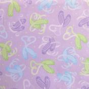 Ballet pumps on lilac cotton image