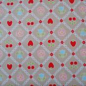 Strawberry Hearts Trellis cotton image
