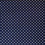 White dot on navy cotton poplin image