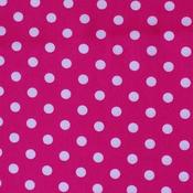 White spot on hot pink cotton poplin image