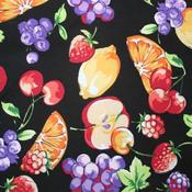 Tutti Frutti on black cotton 58″ image