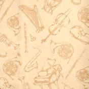 Gold music instruments cotton image