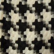 Brown &amp; cream jigsaw wool rich coating