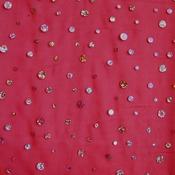 Red organza with silver holo dots image