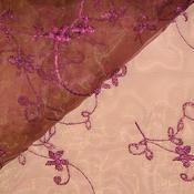 Magenta Shot Embroidered Organza image