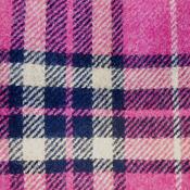 Cerise /Navy Check Wool