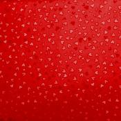 Red Mini Hearts on Red Cotton image