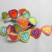 Guipure hearts trim image