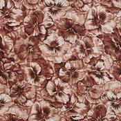 Brown pansies cotton image