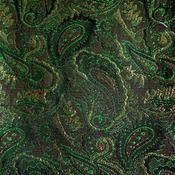Green/gold/black paisley brocade