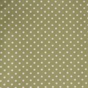 White dot on pale moss cotton poplin image