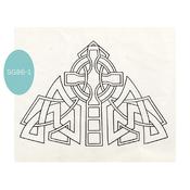 Seven Gates Designs iron on embroidery transfer – Celtic Cross image