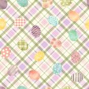 Easter Eggs on Plaid Cotton image