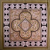 Celtic squares panel – olive, black &amp; gold image