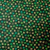 Cutie Shamrocks on Bottle Green Cotton