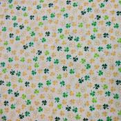 Cutie Shamrocks on White Cotton image