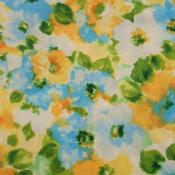 Combed lawn – Sunny floral blue