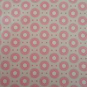 Combed organic lawn – Pink circles &amp; flowers
