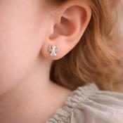 Absolute Jewellery Silver Angel Stud Earring image