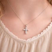 Absolute Jewellery Silver Cross and Chain image