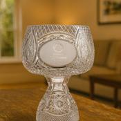 Crystal Footed Two Piece Punch Bowl  - Engravable image