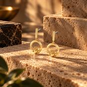Seala Collection 10mm Polished Claddagh Stud Earring Gold image