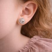 Absolute Jewellery Silver pearl cluster stud earring image