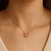 Absolute Jewellery 2 Tone Rose Gold and Silver Necklace image