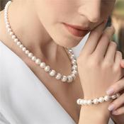 Newbridge Silver Pearl with Crystal Necklace image
