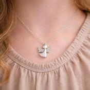 Absolute Jewellery Silver angel pendant/chain image