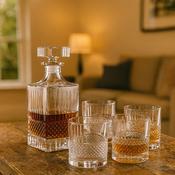 Galway Crystal Eyre Decanter and Tumblers Set
