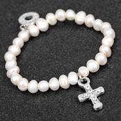 Freshwater Pearl Christening Bracelet image