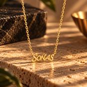 Seala Collection 'Sonas' Pendant &amp; Chain Gold image