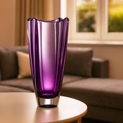 Galway Crystal Amethyst 12" Square Vase - Engravable image