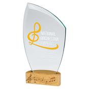 Beechwood &amp; Crystal Tall Award 220mm