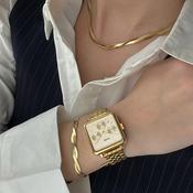 Cluse La Tétragone Multifunction Gold Colour Watch image