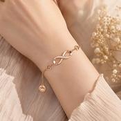Newgrange Living Rose Gold Infinity Bracelet image