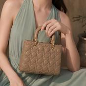 Tipperary Crystal Genoa Taupe Quilted Shoulder Handbag image